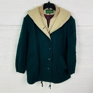 HERMAN KAY Forest Green Utility bib Jacket with Hood size 12